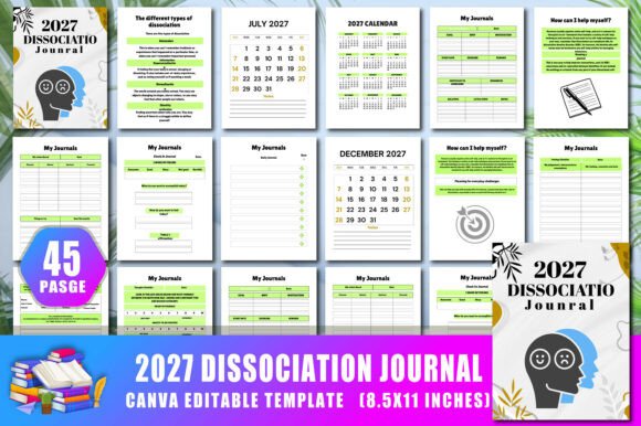 2027 Dissociation Journal: A Guided Companion for Self-Awareness