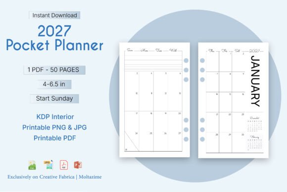 2027 Pocket Calendar Printable: A Practical Tool for On-the-Go Planning