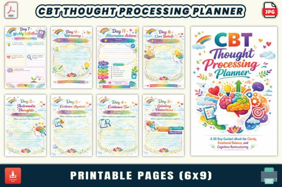 CBT Thought Processing Planner for Clearer Thinking