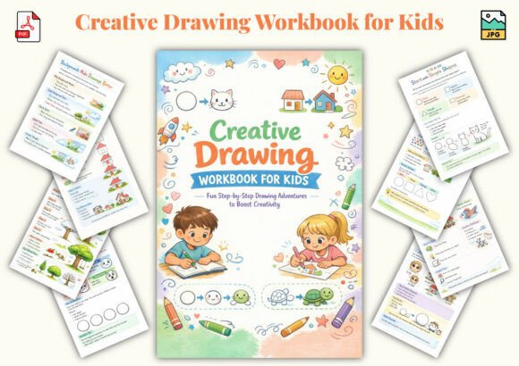 Creative Drawing Workbook for Kids: Build Confidence and Skills Through Step-by-Step Art Adventures