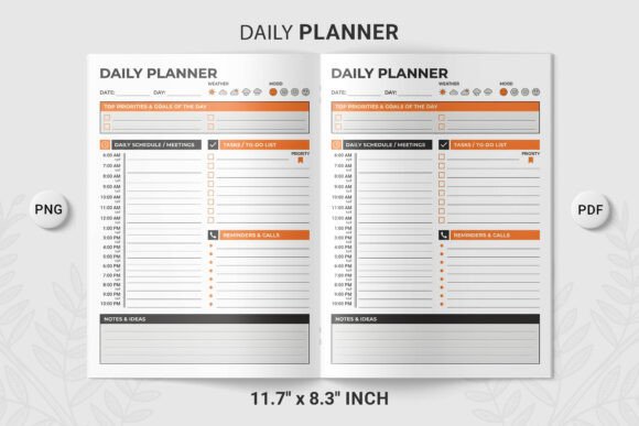 Daily Planner Tasks Schedule PNG for Organized Productivity