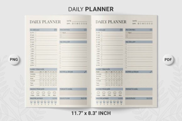 Daily Planner Template Tracker PNG: A Modern Framework for Productivity and Self-Care