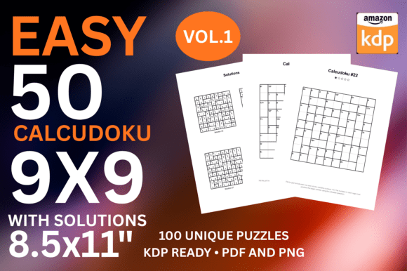 Easy Calcudoku Math Puzzles Vol 1: Designer's Asset