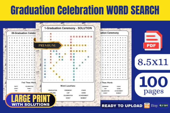 Graduation Celebration Word Search Book