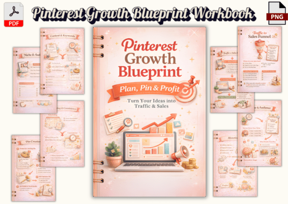 How the Pinterest Growth Blueprint Workbook Structures a Strategic Content Marketing Workflow