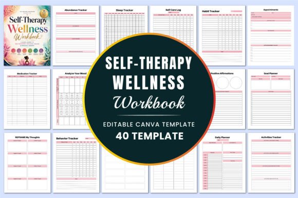 Self-Therapy Wellness Workbook: A Guided Canva Tool for Mindful Growth and Daily Well-Being